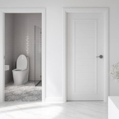 ประตูภายในบ้านสีขาว